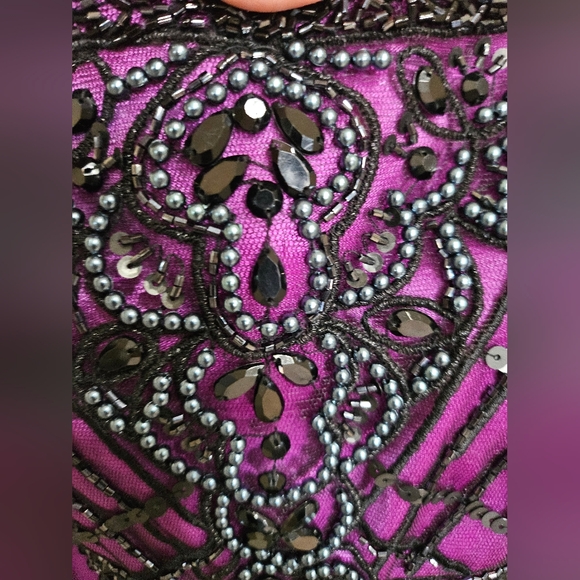 Nwt Sue Wong 1920's Flapper Beaded Elegant Coquette Dress Size 10. - Picture 10 of 16